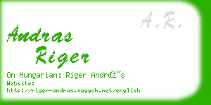 andras riger business card